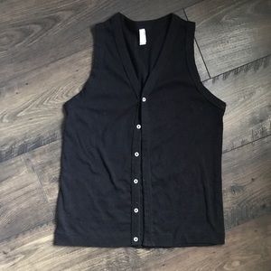 American Apparel Cotton Cardigan Vest, S